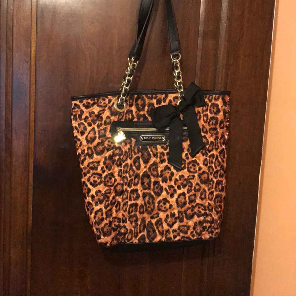 Used Betsy Johnson cheetah Print Shoulder Bag